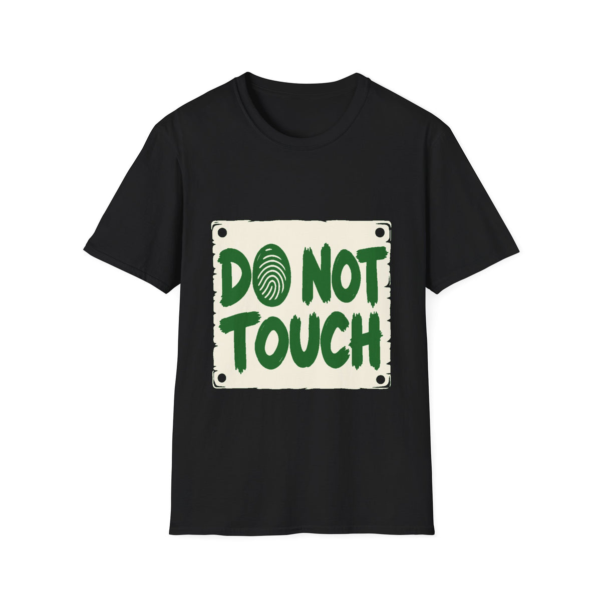 Do Not Touch black graphic T-shirt, front view