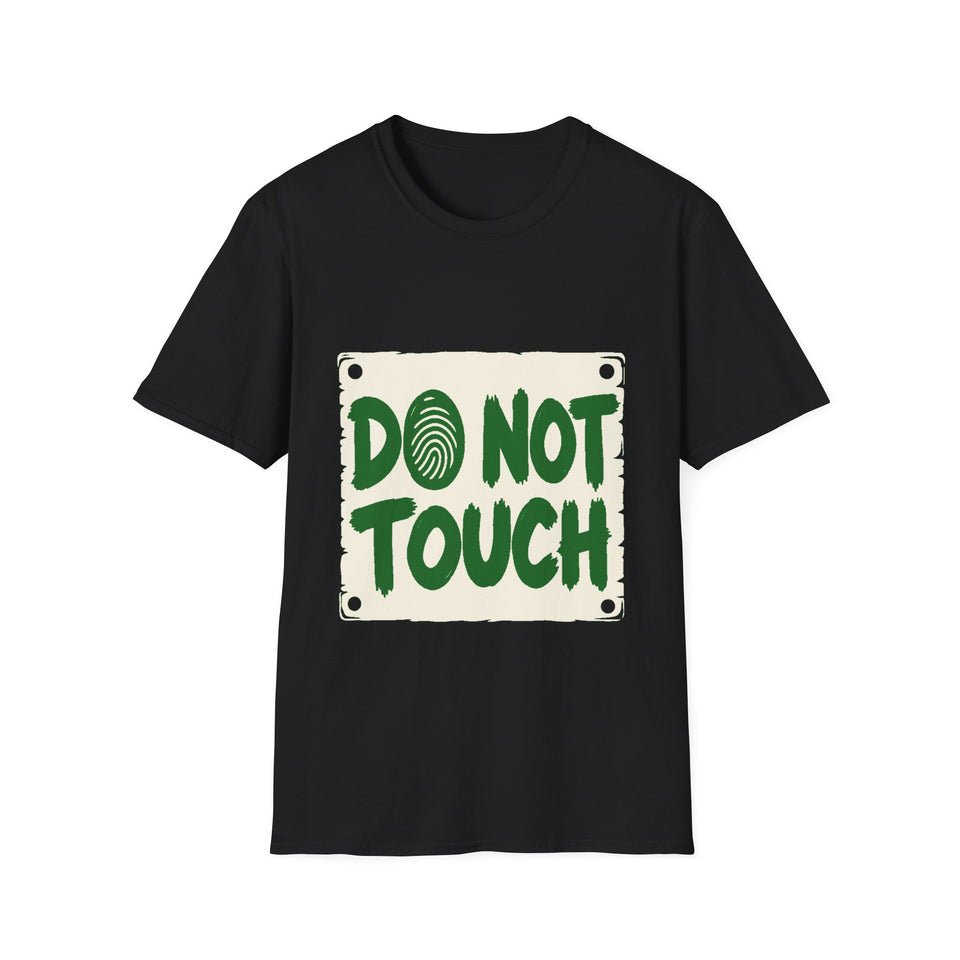 Do Not Touch black graphic T-shirt, front view