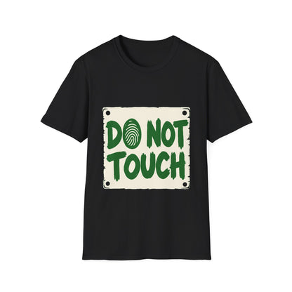 Do Not Touch black graphic T-shirt, front view