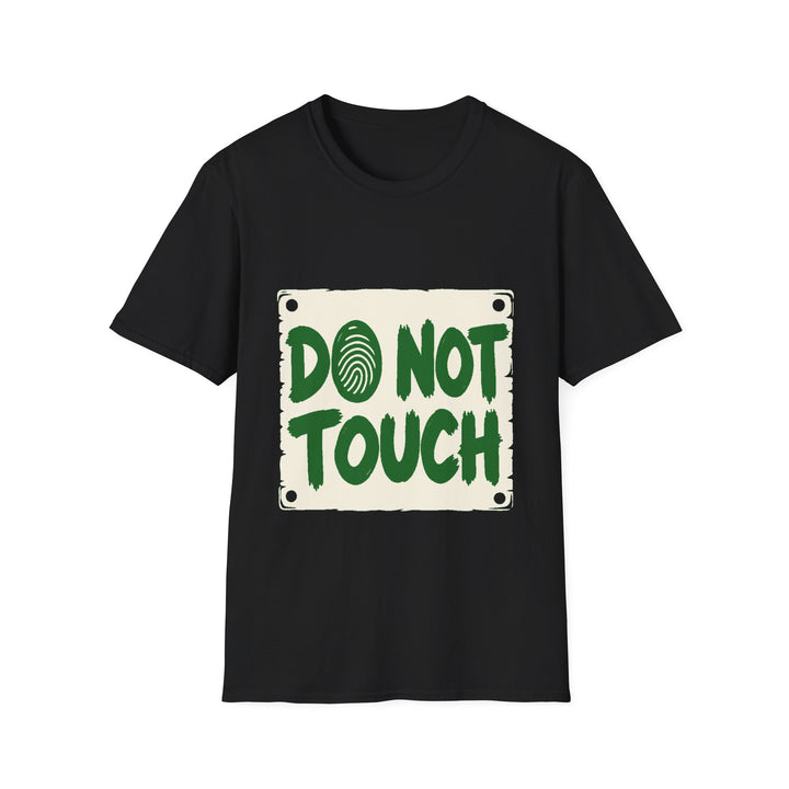 Do Not Touch black graphic T-shirt, front view