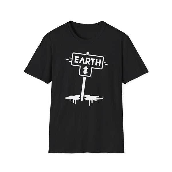 Lost Signal black graphic T-shirt, front view